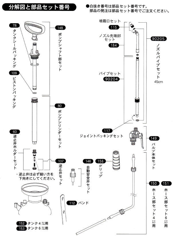 ダイヤスプレー8740　分解図と部品セット番号