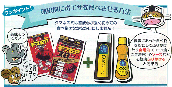 ワンポイント！ネズミに毒餌を食べさせる効果的な方法